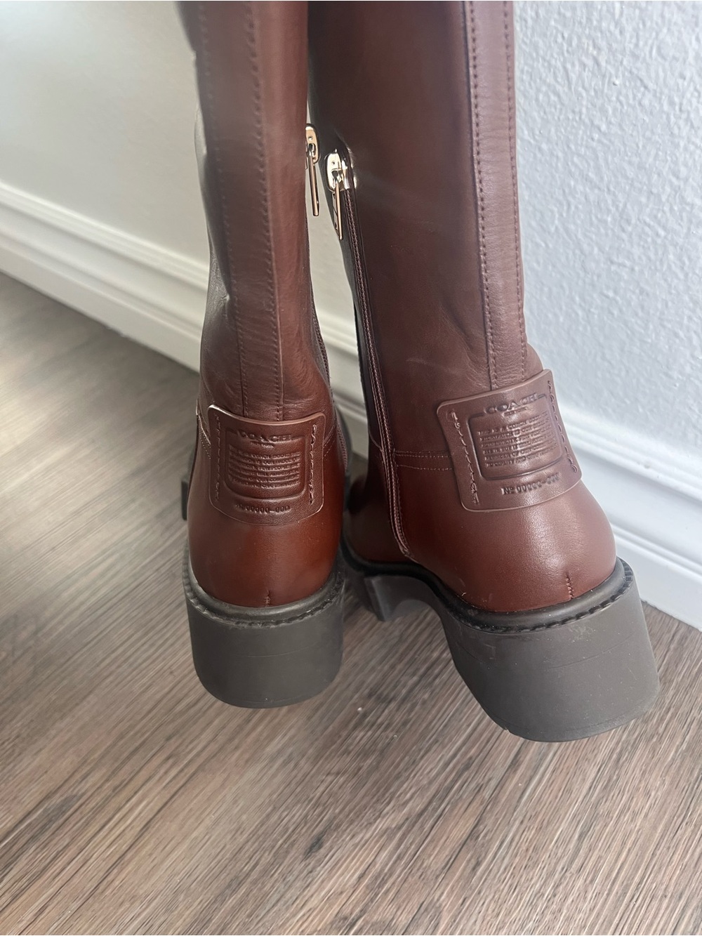 Coach Brown Leather Boots - Picture 3 of 7